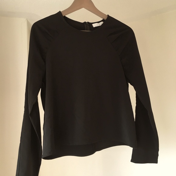OAK + FORT Black Silk Blouse - Picture 1 of 5